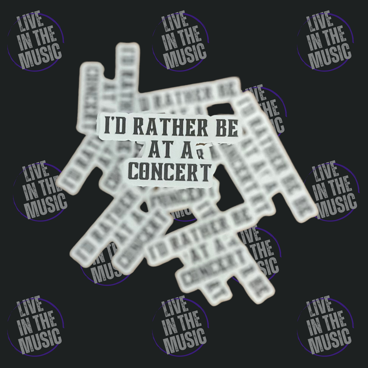 Rather Be at a Concert Sticker