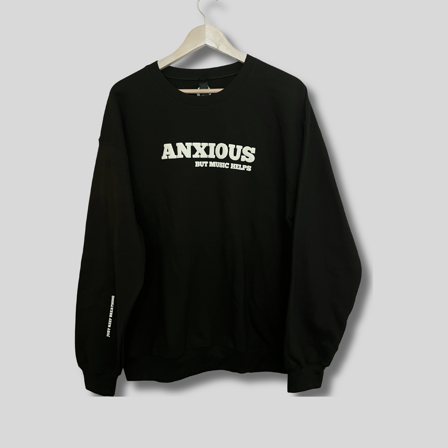 Anxious, But Music Helps Crewneck