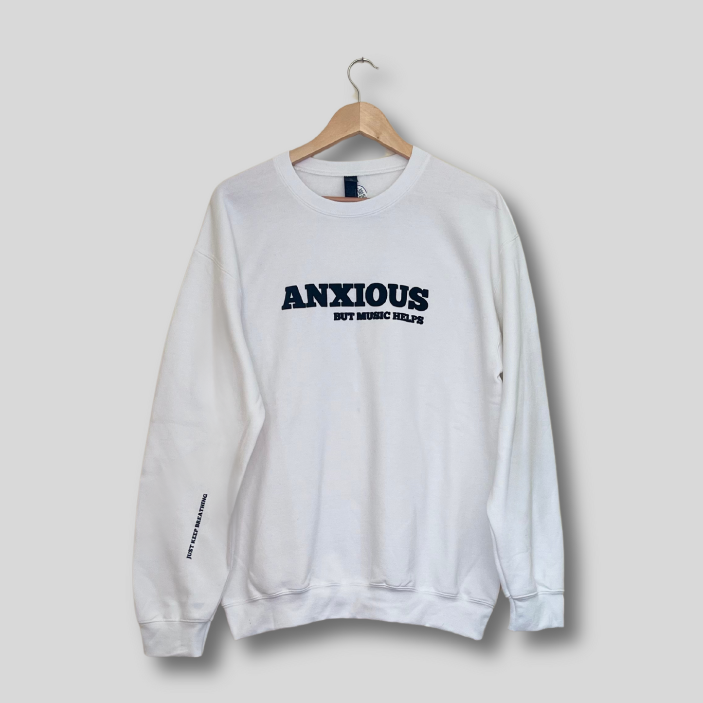 Anxious, But Music Helps Crewneck